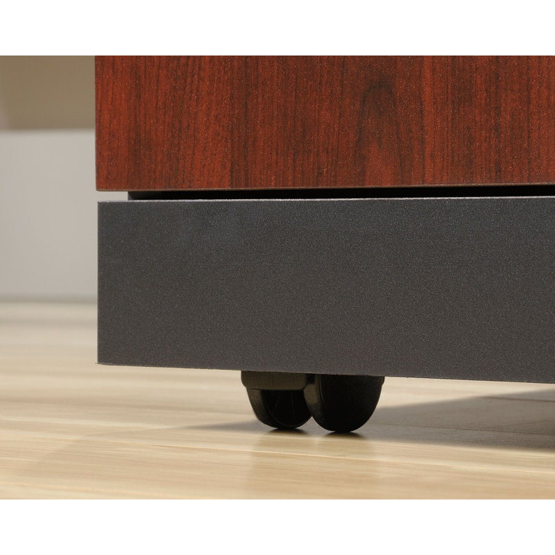 Classic Cherry Mobile 3-Drawer Legal File Pedestal with Lock