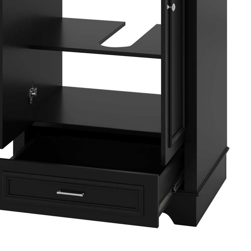 Ensemble de meuble-lavabo moderne autoportant 24 po avec lavabo en céramique 24 po, Noir, Argent argent