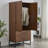 Wpfurniture Armoire 73" Tall, Melamine finish, New Design With Metal Base  -106491018