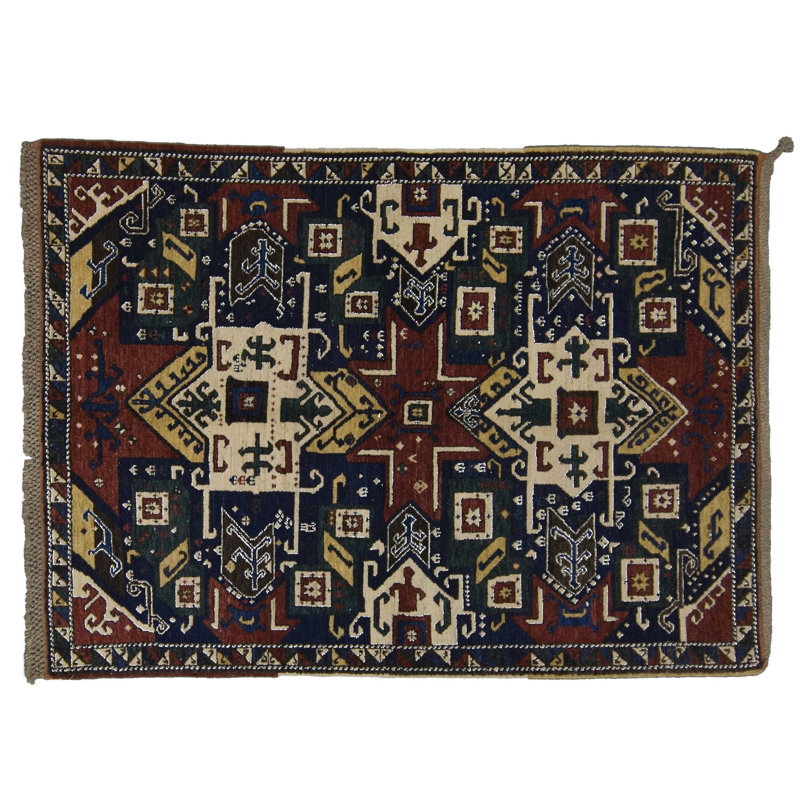 Kazak Hand Woven Wool Area Rug