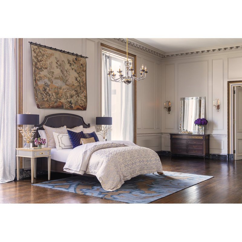 Jackie Duvet Cover, Champagne, Queen Duvet Cover