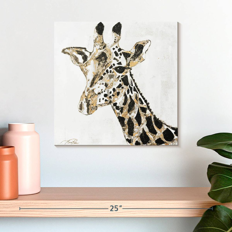 Crowle moucheté girafe dorée, H 16 po x l 16 po