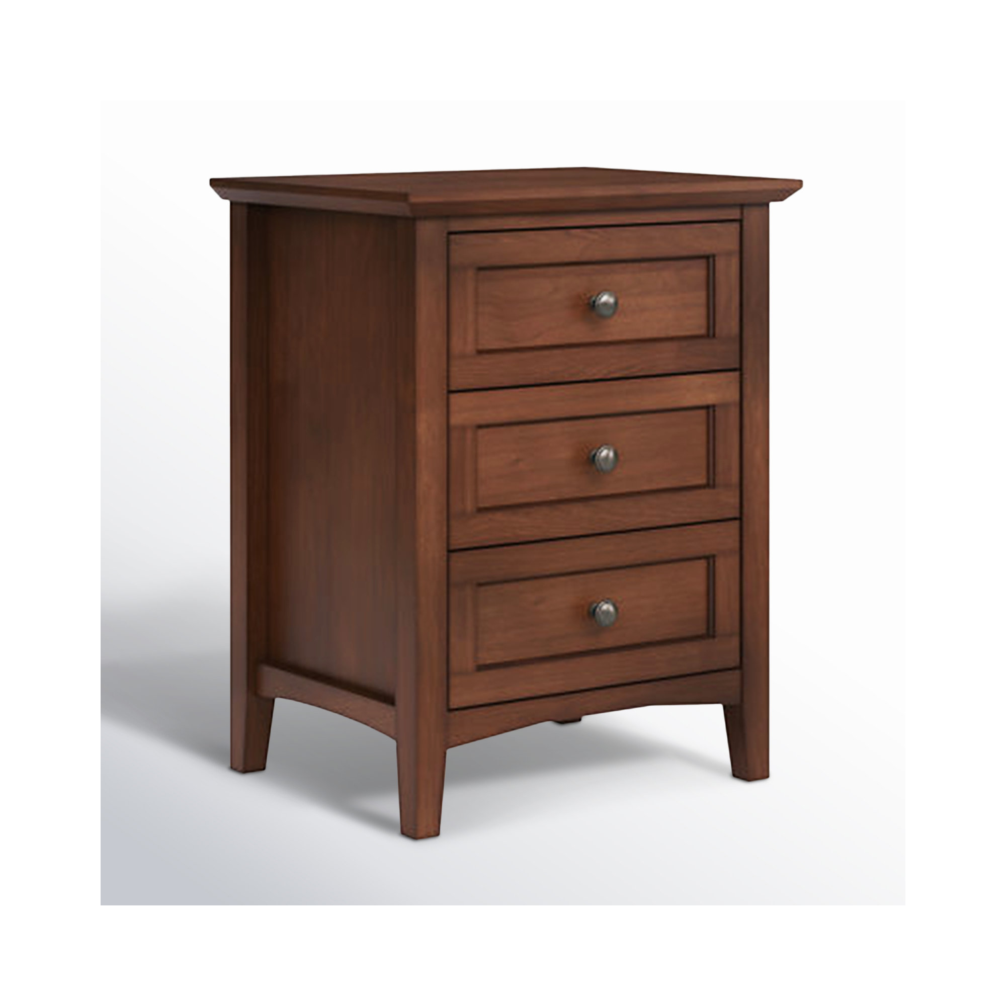 Renee 3 - Drawer Nightstand, Dark Mocha