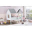 Lit mezzanine en bois avec 2 fenêtres latérales-888562385