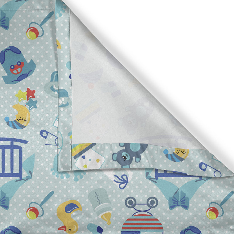 Rideau à œillets 2 panneaux Latitude 50 po, violet bleu / jaune, L 50 po x L 108 po