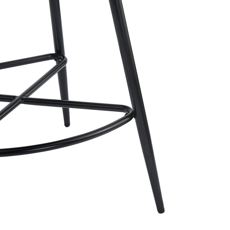 Ensemble de 2 tabourets de comptoir pivotants 26 "rétro, ensemble de 2 tabourets de comptoir brun avec structure en fer, coussin éponge en polyuréthane, repose-pieds, convient à la cuisine / chambre à coucher / salle à manger.