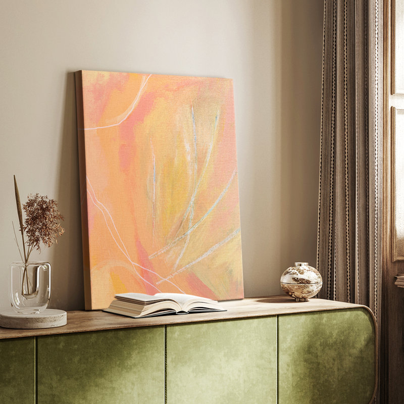 Peach Bliss II - galerie sur mesure Cavas, H 18 po x l 12 po