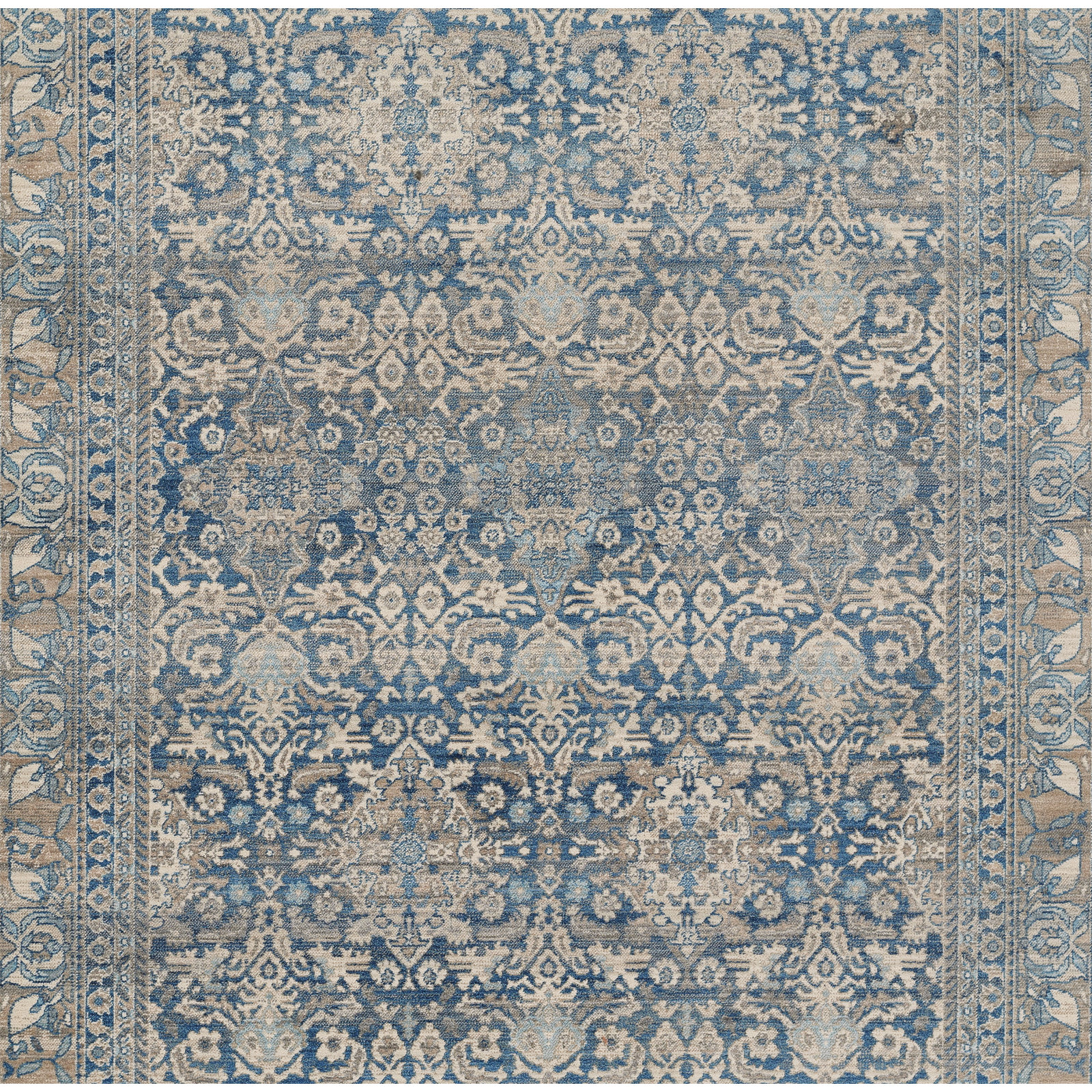 Velay Blue Gray Oriental Rug, Rectangle 2' x 3'