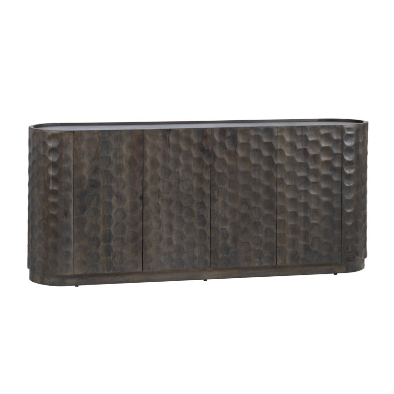 Makassar 76'' Wide Solid Wood Sideboard, Dark Brown