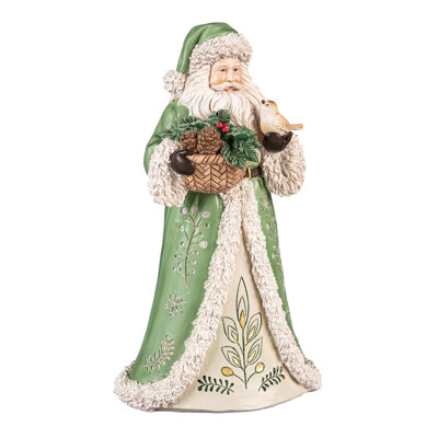 Santa Resin Garden Statue, 12"H