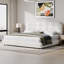 Lit plateforme tapissier avec tête de lit Boucle, base de lit Cloud, coins arrondis doux-558553786-558553783