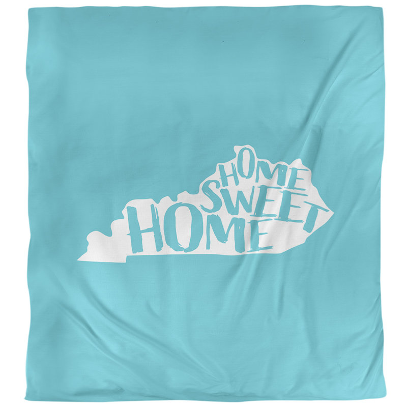 Housse de couette simple pour la maison Kentucky, Housse de couette pour très grand lit, Bleu sarcelle, Microfibre