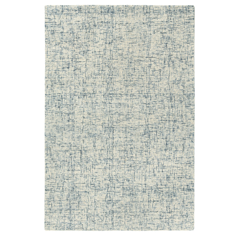 Tapis d'intérieur Sorelle Transitional Abstract en laine tuftée à la main, Bleu, 10 pi x 14 pi