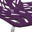 Chaises d'appoint empilables avec dossier à découpes florales et pieds en acier inoxydable - sièges de cuisine, de restaurant ou de banquet modernes-28388388