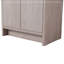 Meuble-lavabo autoportant de 30 pouces avec lavabo en céramique blanche et 2 portes d'armoire à fermeture en douceur
