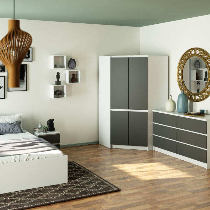 Spasoje 4 Door Manufactured Wood Wardrobe