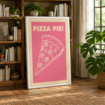 Pizza Pie Retro - Wrapped Canvas