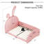 Lit plateforme tapissier simple avec tête de lit et lit rose durable