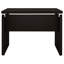Bureau d'ordinateur en forme de L couleur cappuccino avec caisson de rangement - Stabilité accrue, style moderne, quincaillerie argentée, stabilité
