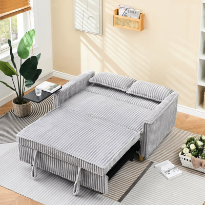 Velours côtelé confortable avec accoudoir de table mobile et connecteur de table de maquillage