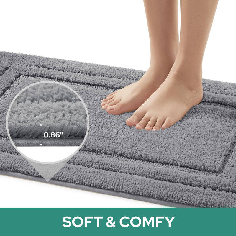Tapis pour salle de bain Carnlougherin, Gris