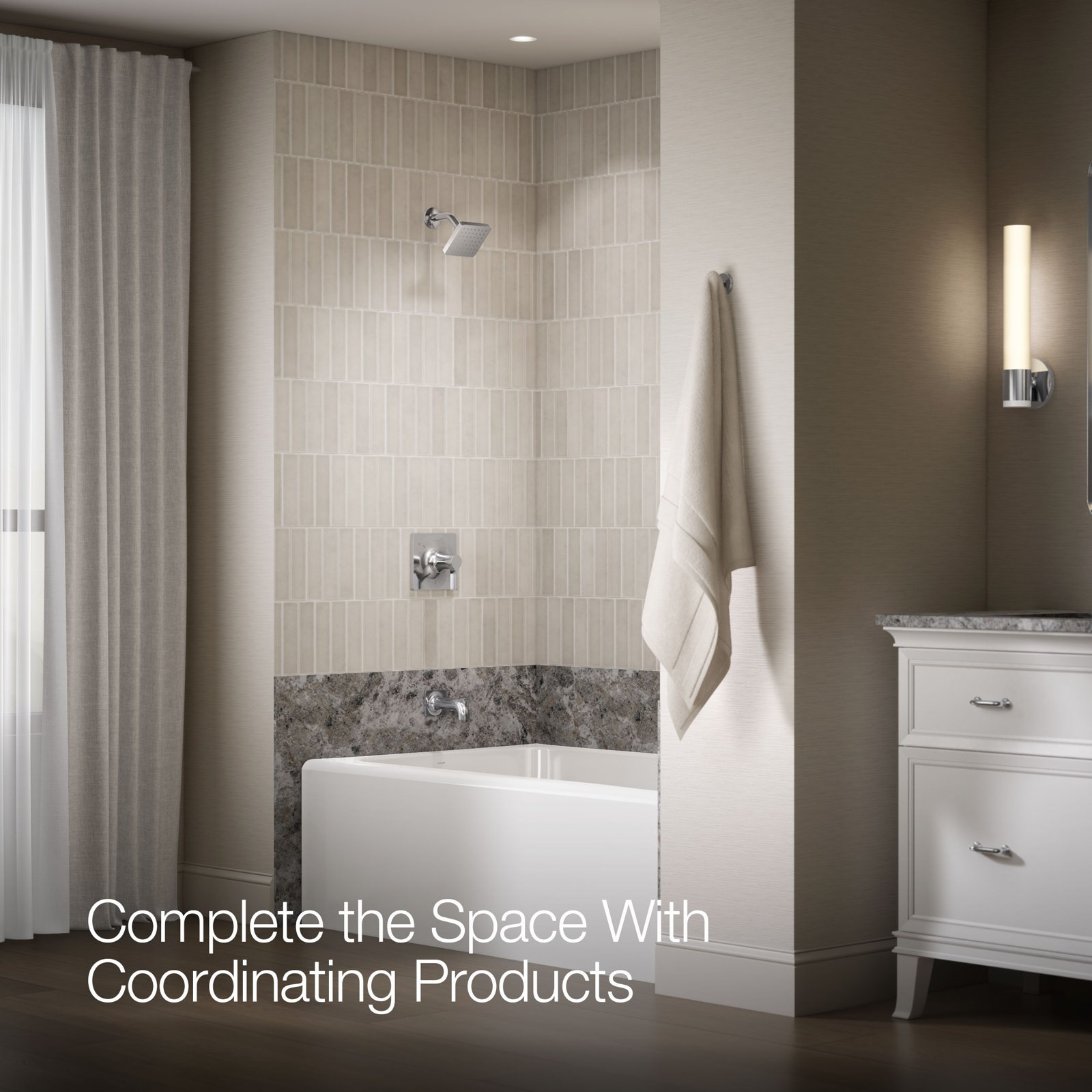 Venza Rite-Temp 1.75 GPM Bath and Shower Trim, Polished Chrome