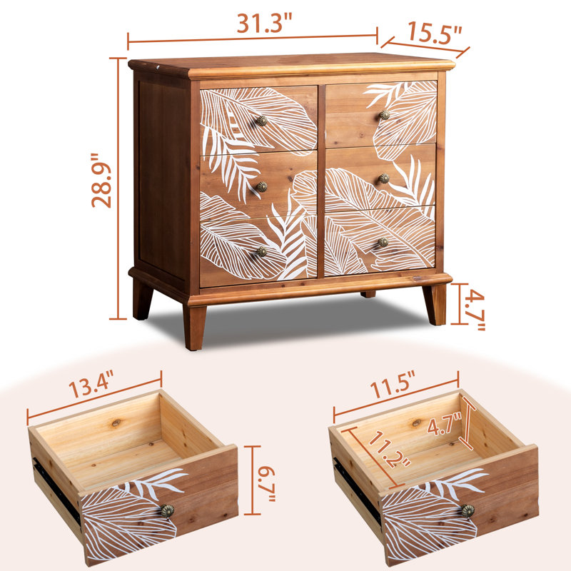 Commode en bois massif