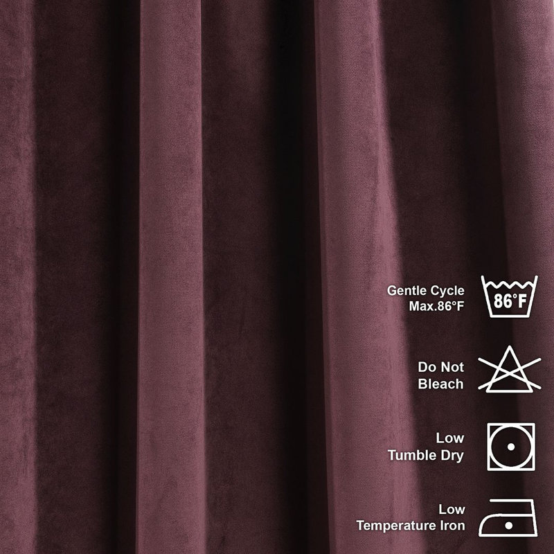 Room Darkening Single Curtain Panel, Dark Brown, 130" W x 265" L