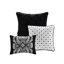 Édredon pour lit très grand - 7 pièces en coton imprimé noir avec motif de broderie délicate-119744287-137798269