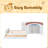 Full Size Offset Bunk Bed With Wardrobe & Drawers, Upholstered Guardrail, Built-In Hanging Rod-1177691753