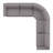 Michaella Upholstered L-Shaped Sectional Symmetrical