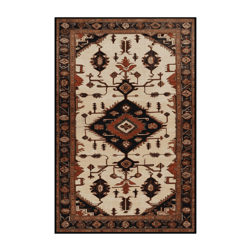 Tapis brun lavable à la machine, Tapis de couloir 2 pi x 4 pi