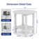 18 Inch Round Outdoor Side Table Adirondack Plastic/Resin Patio Side Table Weather Resistant End Table with Storage Shelf