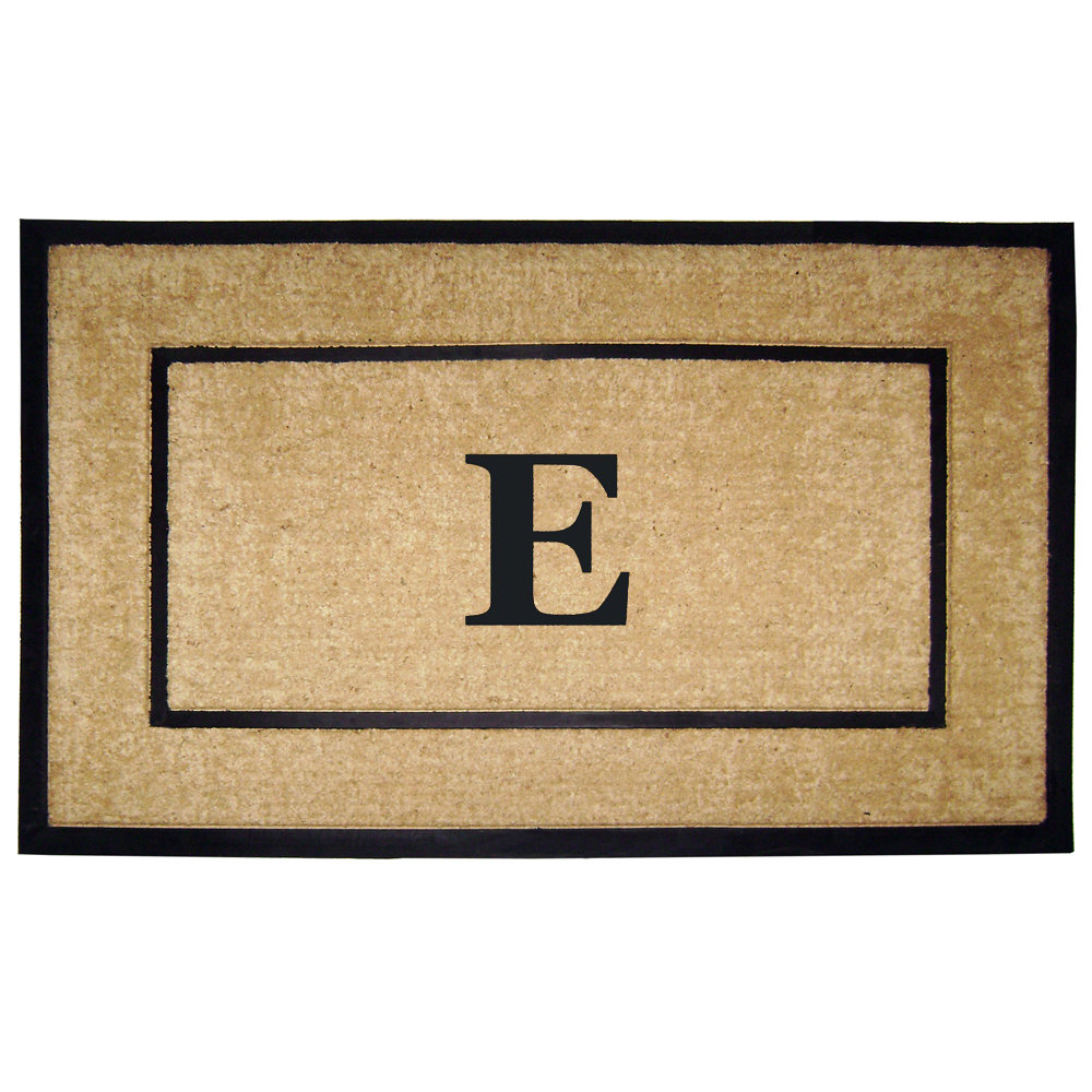 Border Personalized Monogrammed 36 in. x 22 in. Non-Slip Outdoor Door Mat Nedia Home 