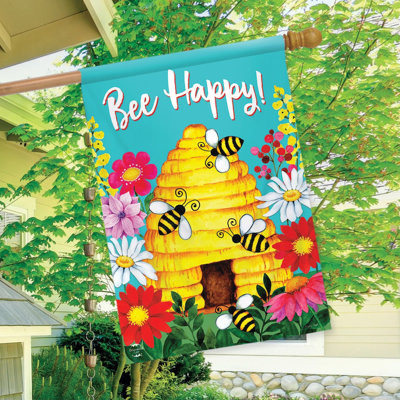 Drapeau «Bee Happy Hive Spring House»
