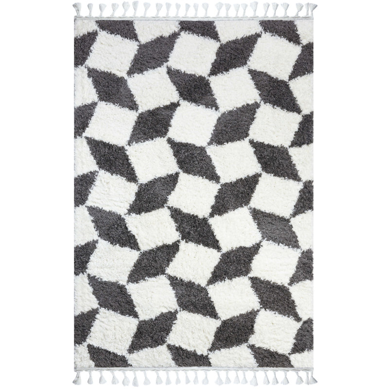 Tapis à poils longs Maelina, Rectangle 2 pi 8 po x 5 pi