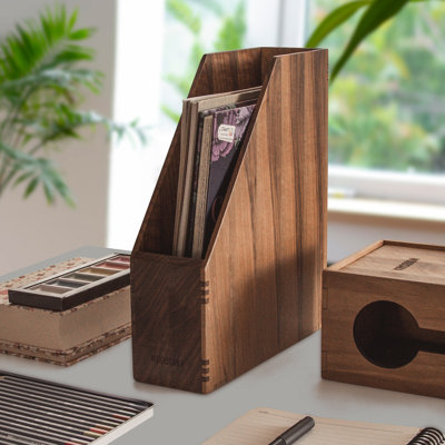 Wood Magazine Holder