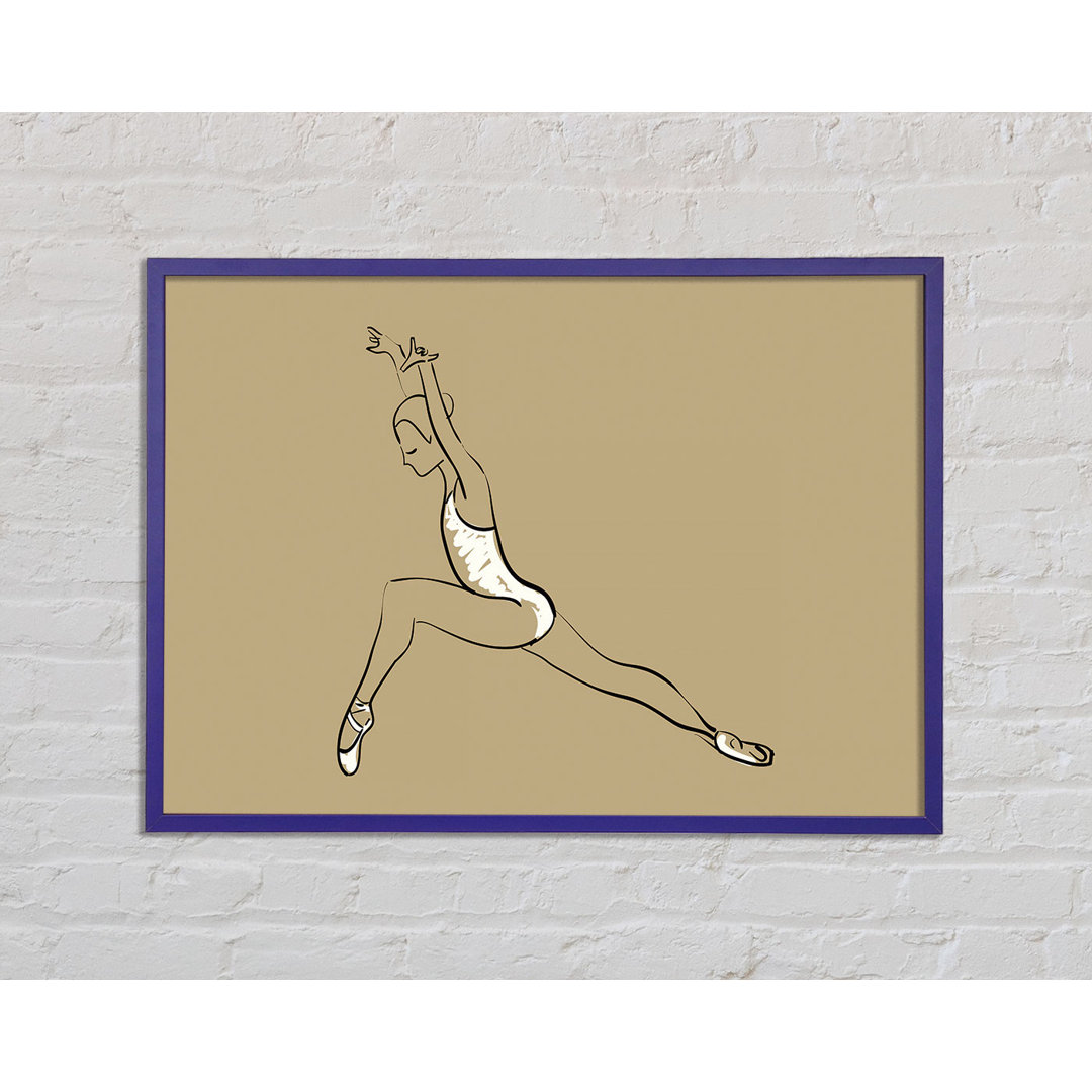 Gerahmtes Leinwandbild Beige White Ballerina 5