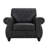 3-Piece Rolled Arm Fabric Sofa Set，Nailhead Trim & Solid Wood Legs Living Room Set-1439427977