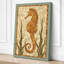 Seahorse Mosaic Coastal - Wrapped Canvas-1707573622-1707573621