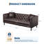 Canapé de 81 po en cuir, canapé Chesterfield à assise profonde capitonné à 3 boutons fait à la main-1086977022-1076870493