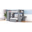 Lit mezzanine avec lit autonome, tablettes, bureau et garde-robe-700251607-700251593