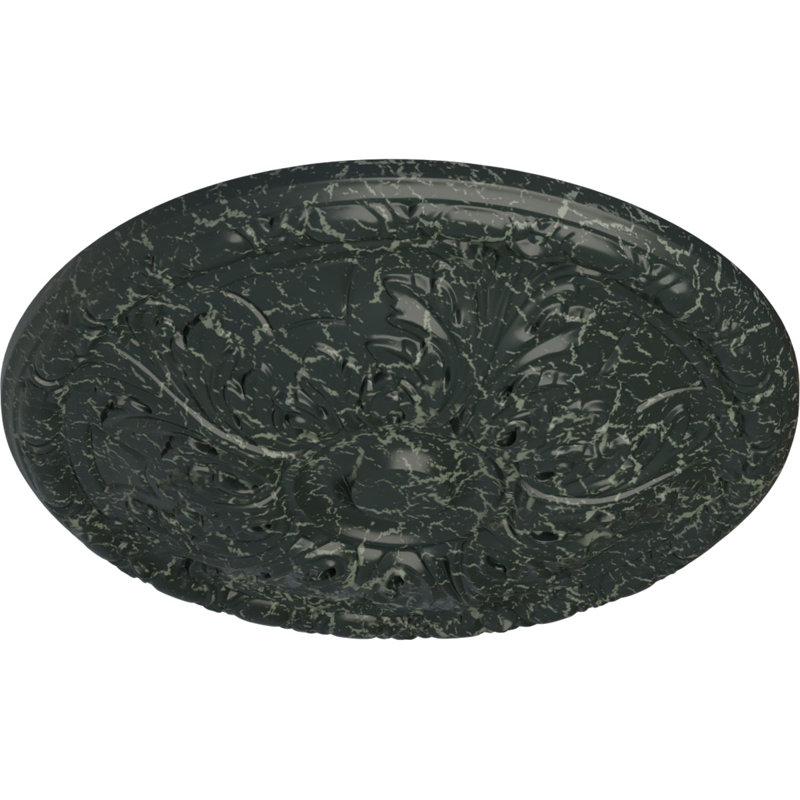 Médaillon de plafond H 15,75 po x l 15,75 po Granada, Tortue peinte craquelé