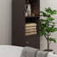 Grande armoire de rangement pour salle de bain avec miroir, armoire tour autoportante en bois avec tablettes réglables pour la salle de bain ou le salon-114198242