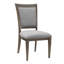 Ensemble de 2 chaises d'appoint transitionnelles en bois, dossier en tissu