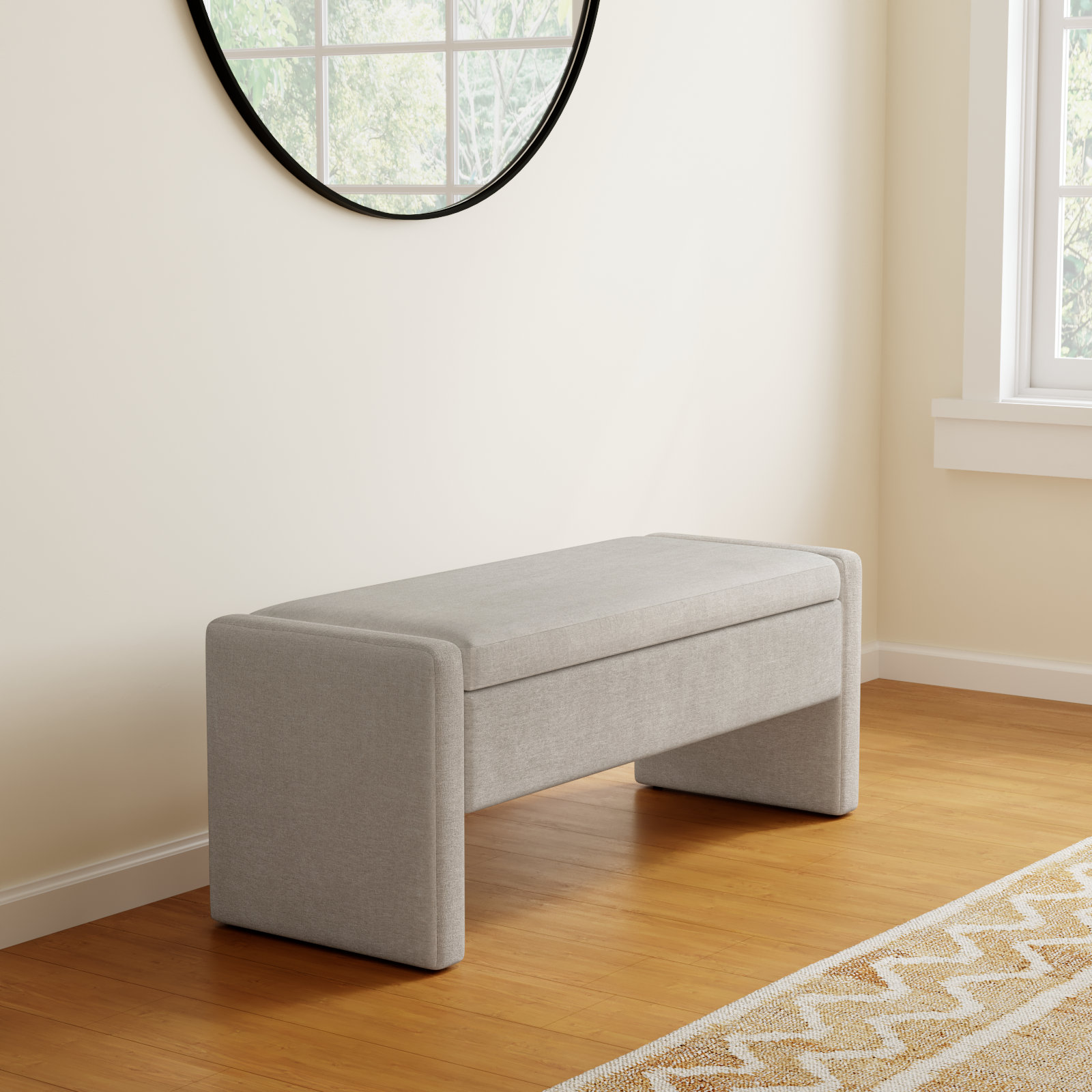 Sharpay 48" Bedroom Bench, Braun Gray