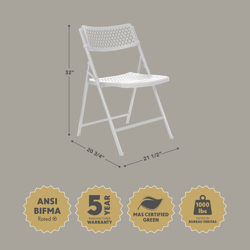 Ensemble de chaises pliantes Ava, Blanc