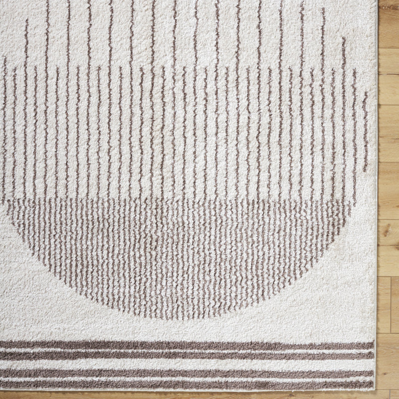 Machine Washable Shaggy Boho Dark Brown Area Rug, Rectangle 120 x 170cm