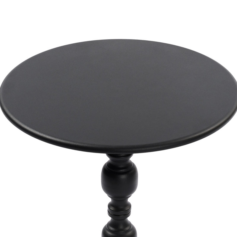 Table de bout ronde 2p, table d'appoint vintage en métal pour les thés, table de chevet de style léger, base