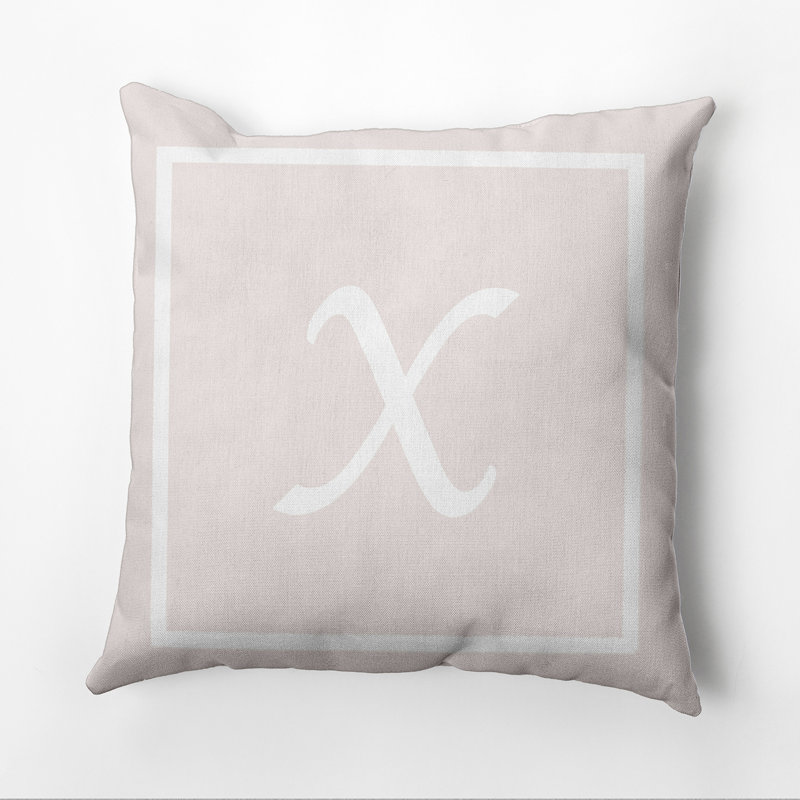 Reversible Throw Pillow, 16"x16", Ivory/White, X